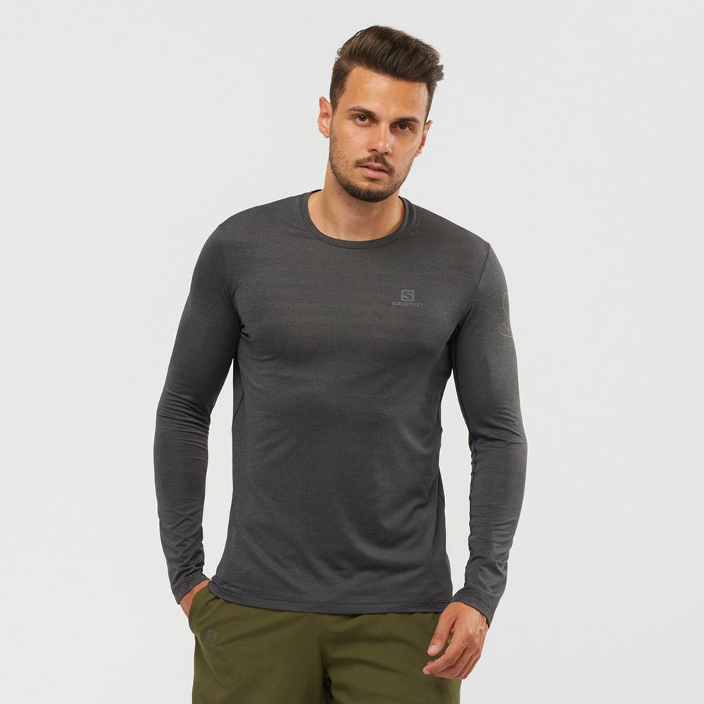 Salomon Israel XA L/S - Mens Tops - Grey (REDY-56419)